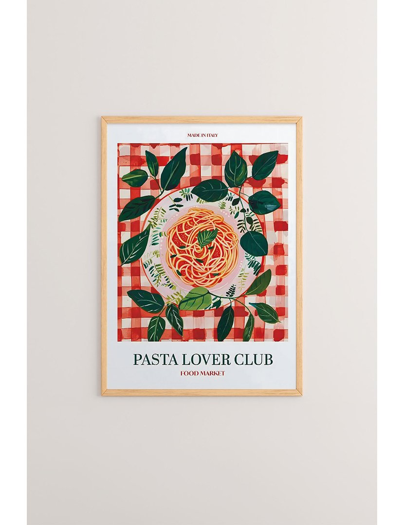 Quadro Emoldurado Pasta Lover Club