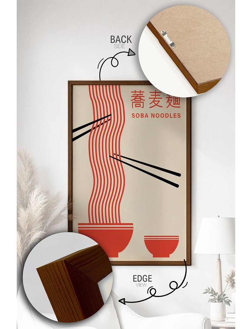 Quadro Emoldurado Soba Noddles