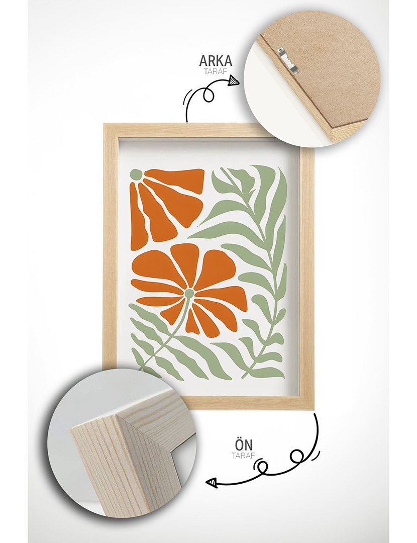 Conjunto 3 Quadros Emoldurados Flowers