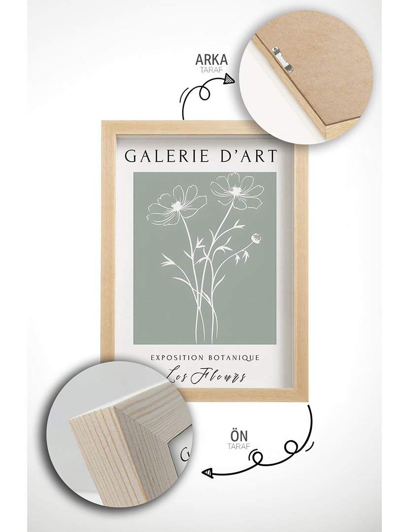 Conjunto 3 Quadros Emoldurados Botanic