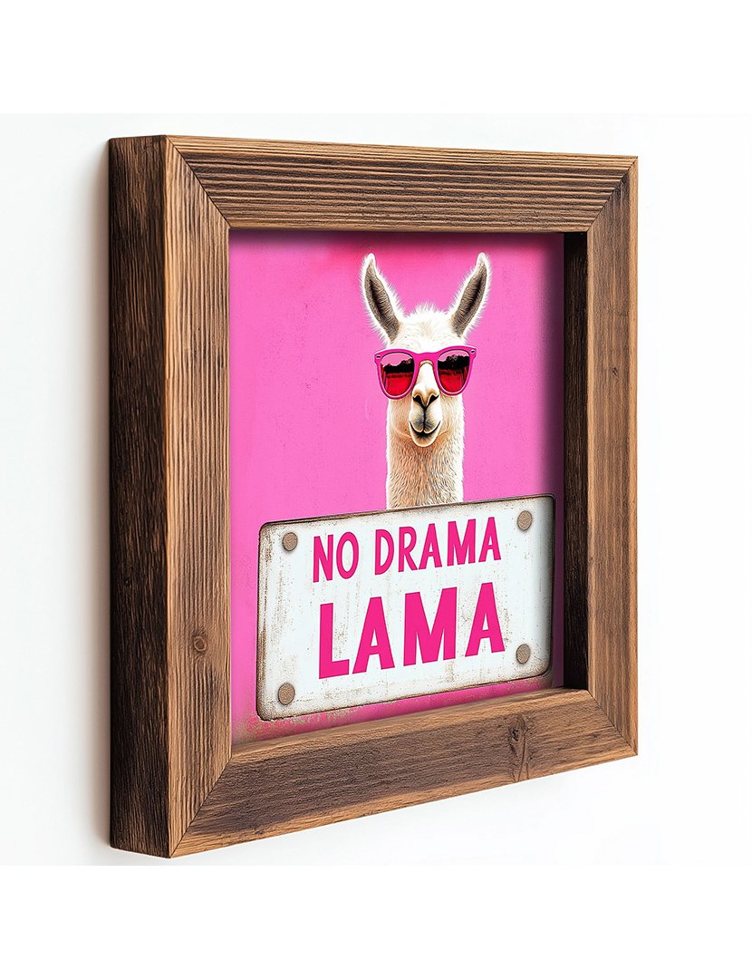 Quadro MDF Emoldurado Lama