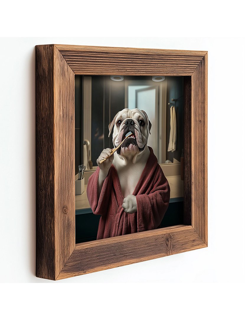 Quadro MDF Emoldurado Bulldog Inglês