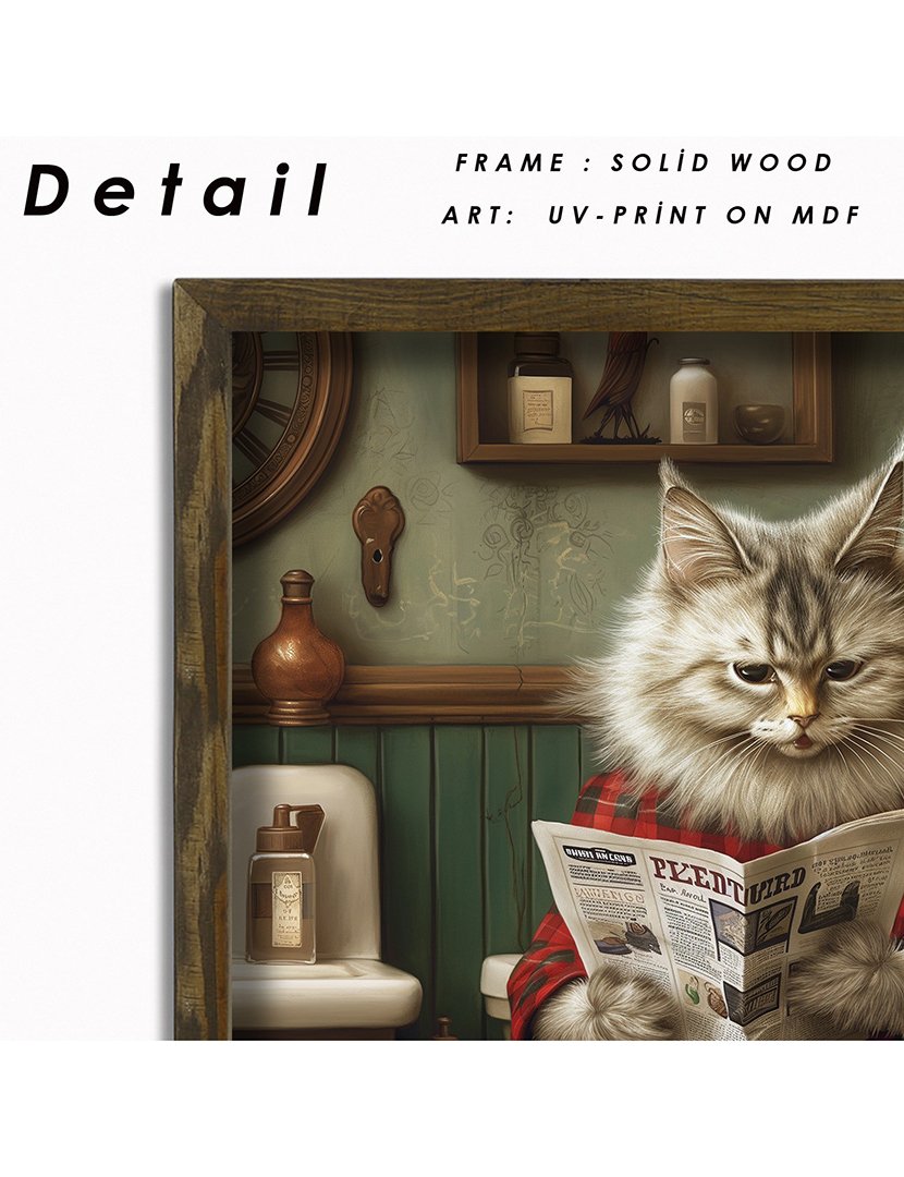 Quadro MDF Emoldurado Maine Coon