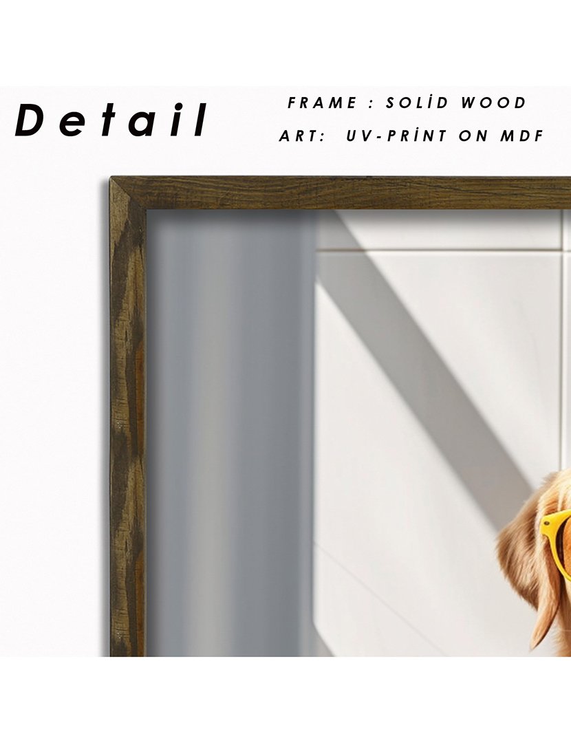 Quadro MDF Emoldurado Golden Retrivier