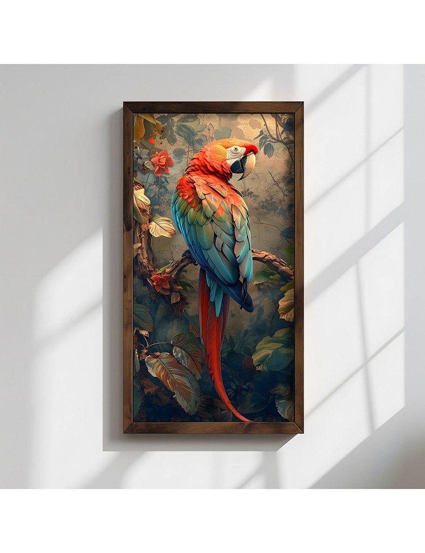 Quadro MDF Emoldurado Parrot