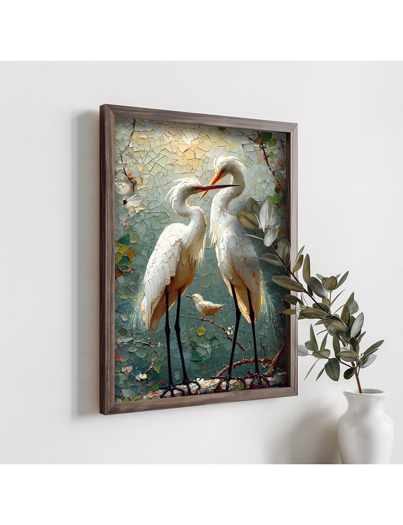 Quadro MDF Emoldurado Storks