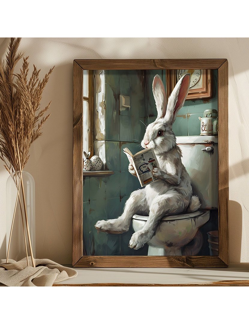 Quadro MDF Emoldurado Rabbit
