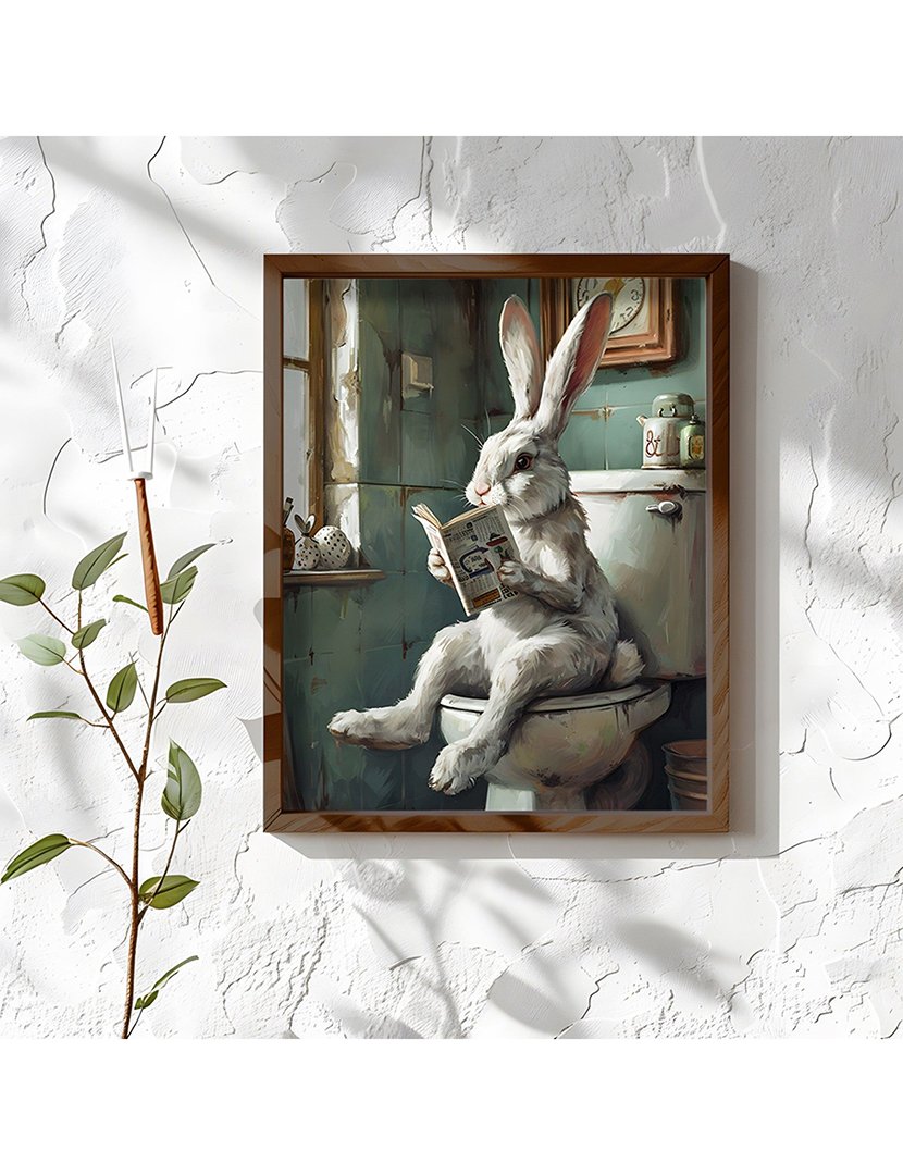 Quadro MDF Emoldurado Rabbit