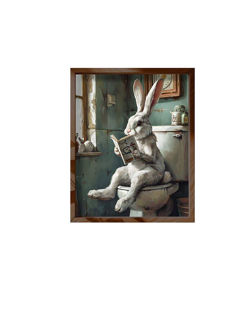 Quadro MDF Emoldurado Rabbit