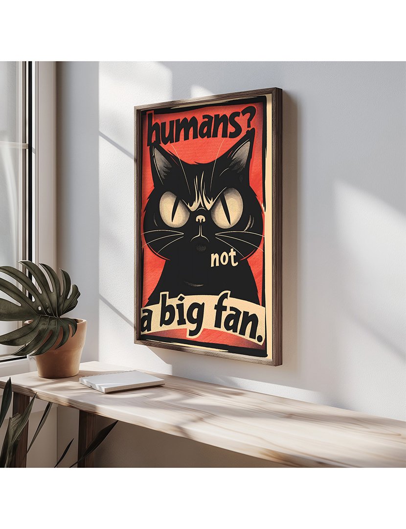 Quadro MDF Emoldurado Not a Big Fan