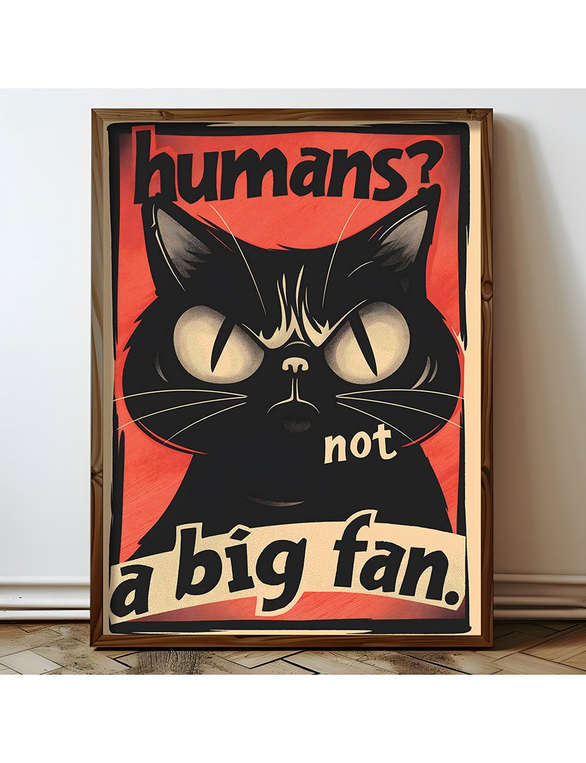 Quadro MDF Emoldurado Not a Big Fan