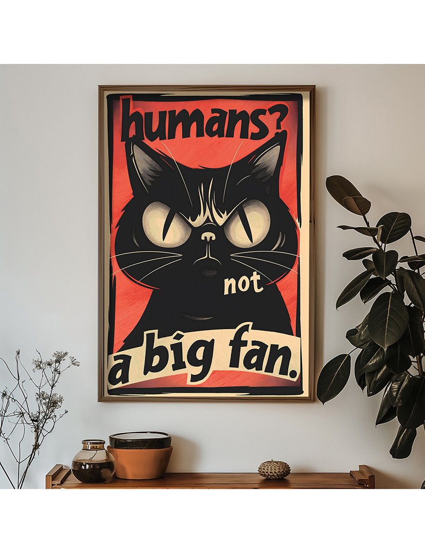Quadro MDF Emoldurado Not a Big Fan