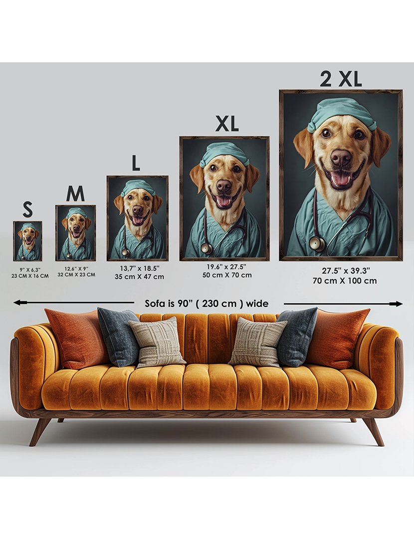 Quadro MDF Emoldurado Labrador