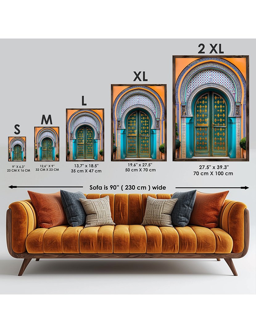 Quadro MDF Emoldurado Moroccan Door 1
