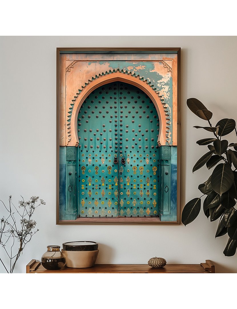 Quadro MDF Emoldurado Moroccan Door 2