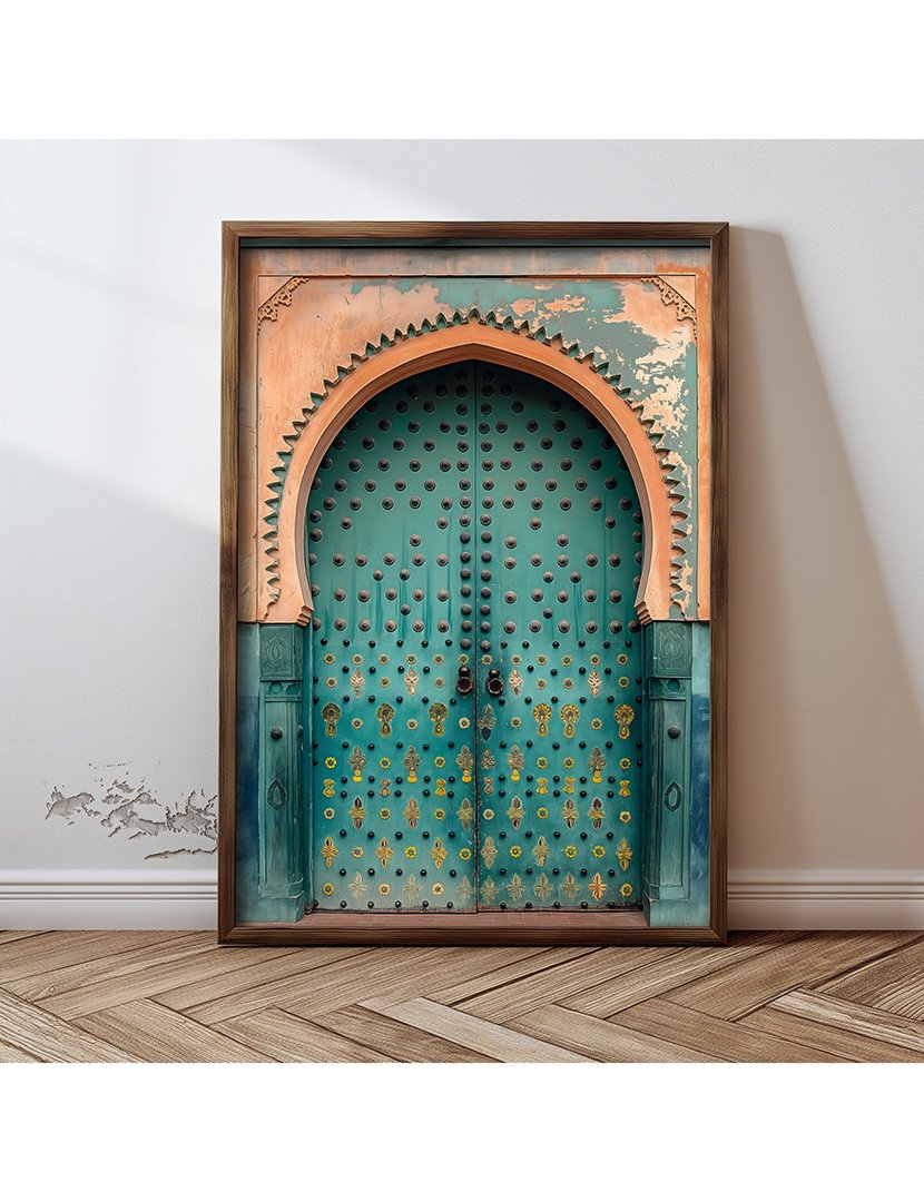 Quadro MDF Emoldurado Moroccan Door 2