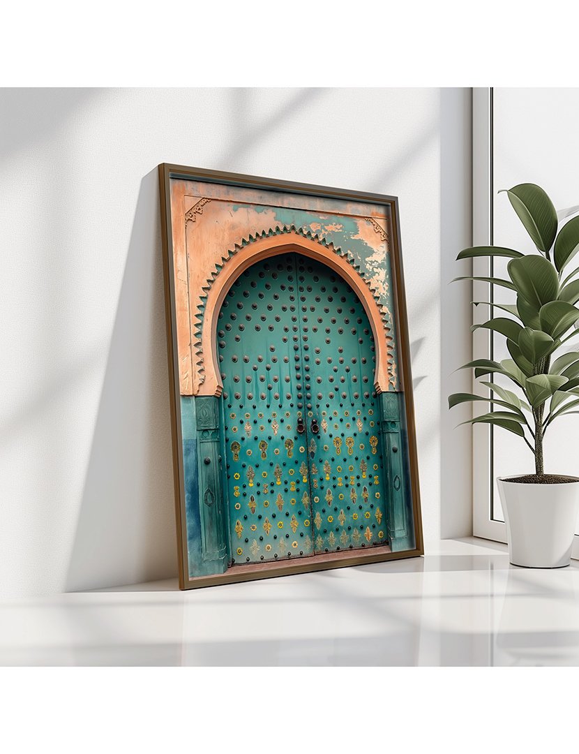 Quadro MDF Emoldurado Moroccan Door 2