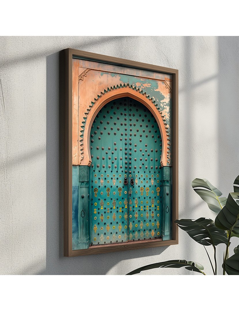 Quadro MDF Emoldurado Moroccan Door 2