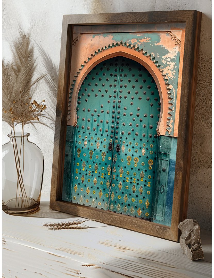 Quadro MDF Emoldurado Moroccan Door 2
