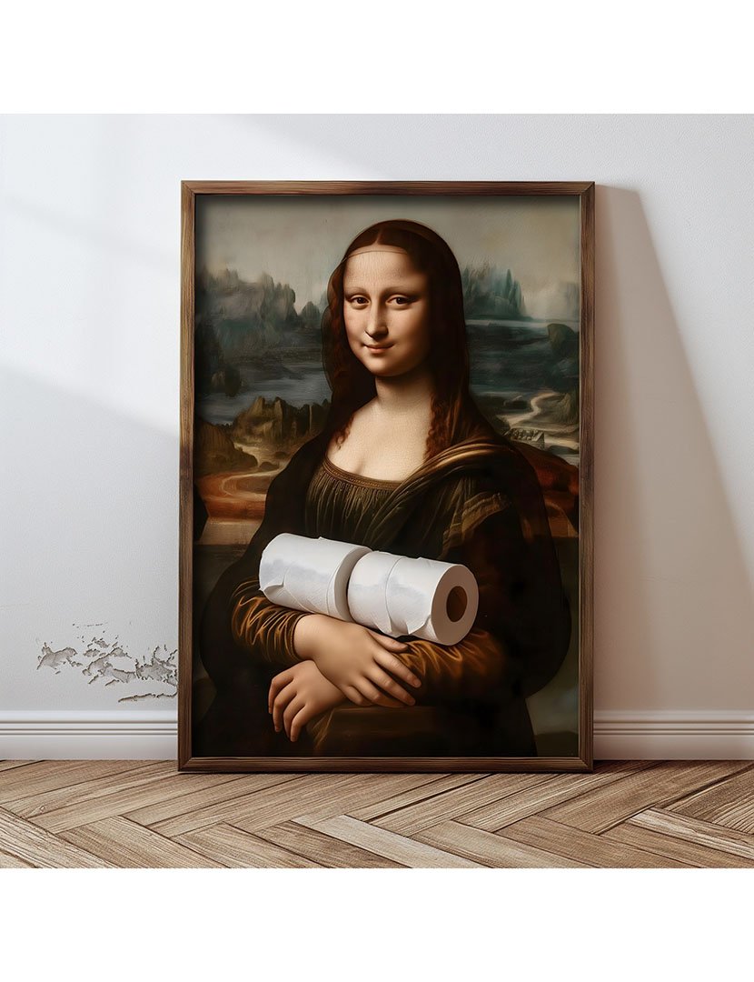 Quadro MDF Emoldurado Monalisa Toilette