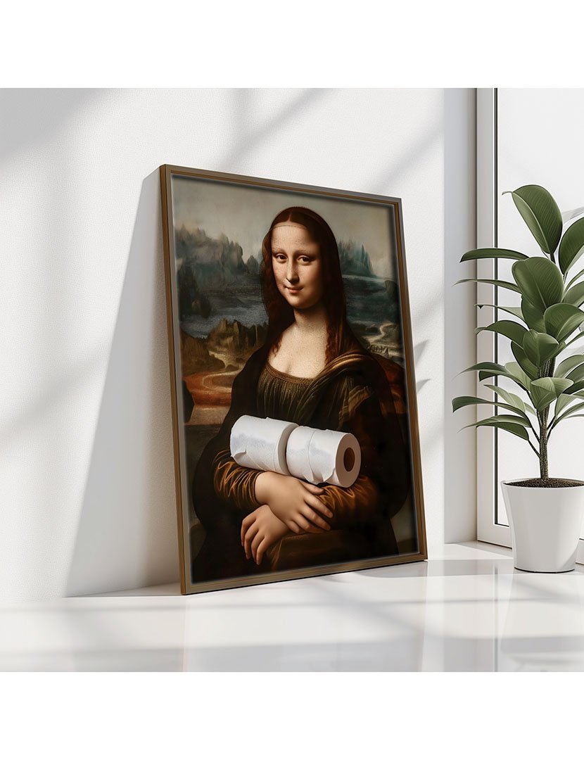 Quadro MDF Emoldurado Monalisa Toilette