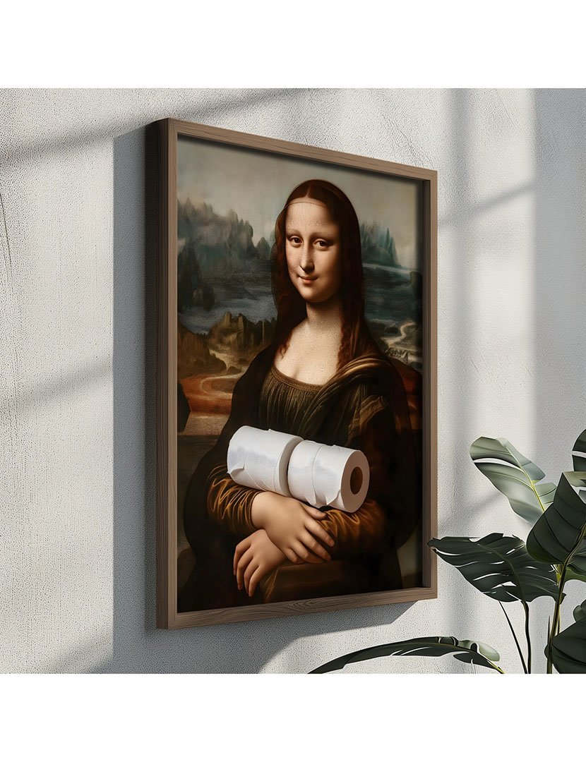 Quadro MDF Emoldurado Monalisa Toilette