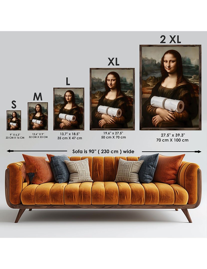 Quadro MDF Emoldurado Monalisa Toilette