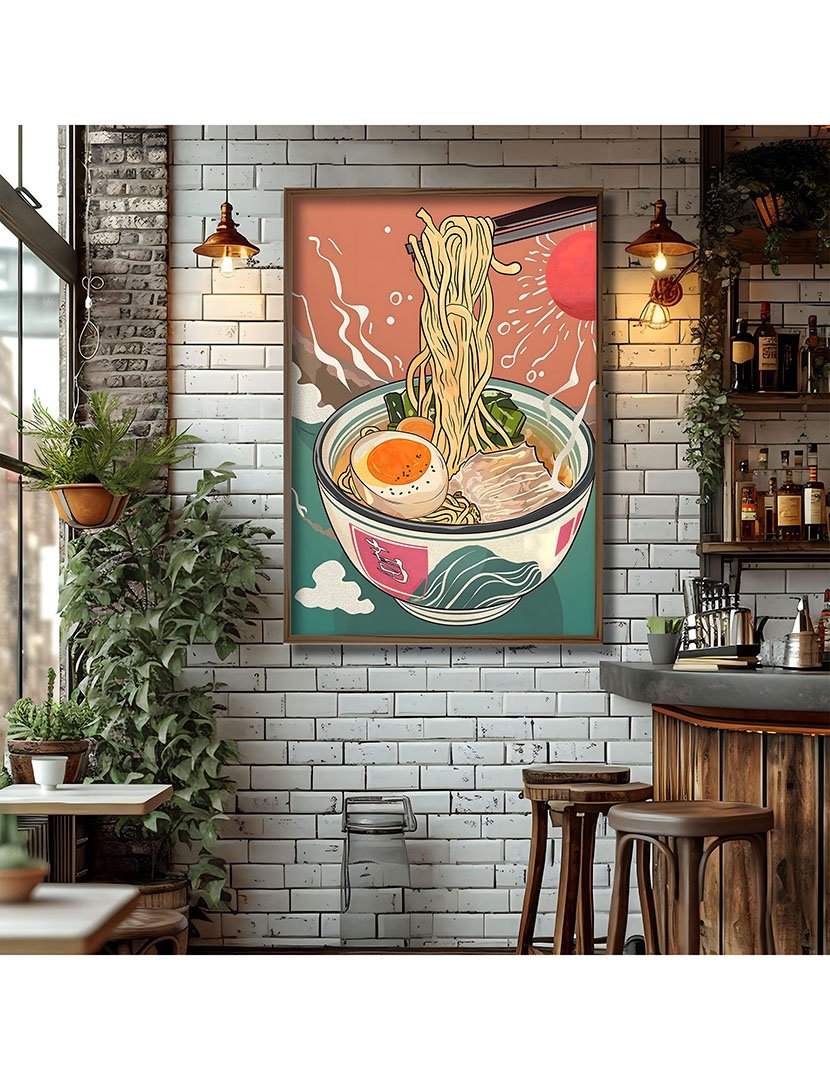 Quadro MDF Emoldurado Ramen 1