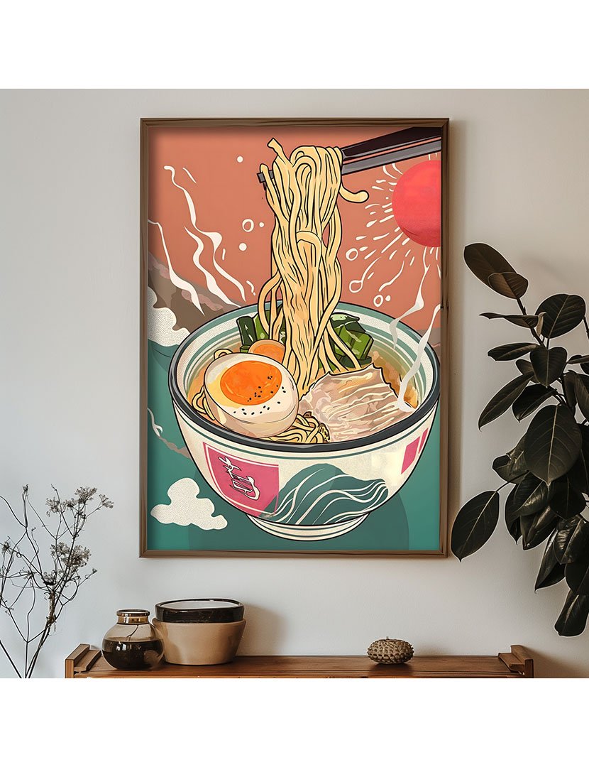 Quadro MDF Emoldurado Ramen 1