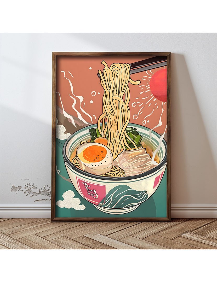 Quadro MDF Emoldurado Ramen 1