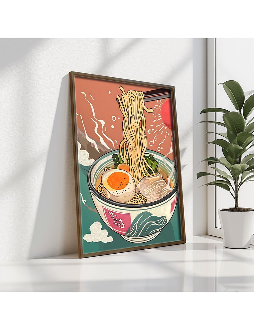 Quadro MDF Emoldurado Ramen 1