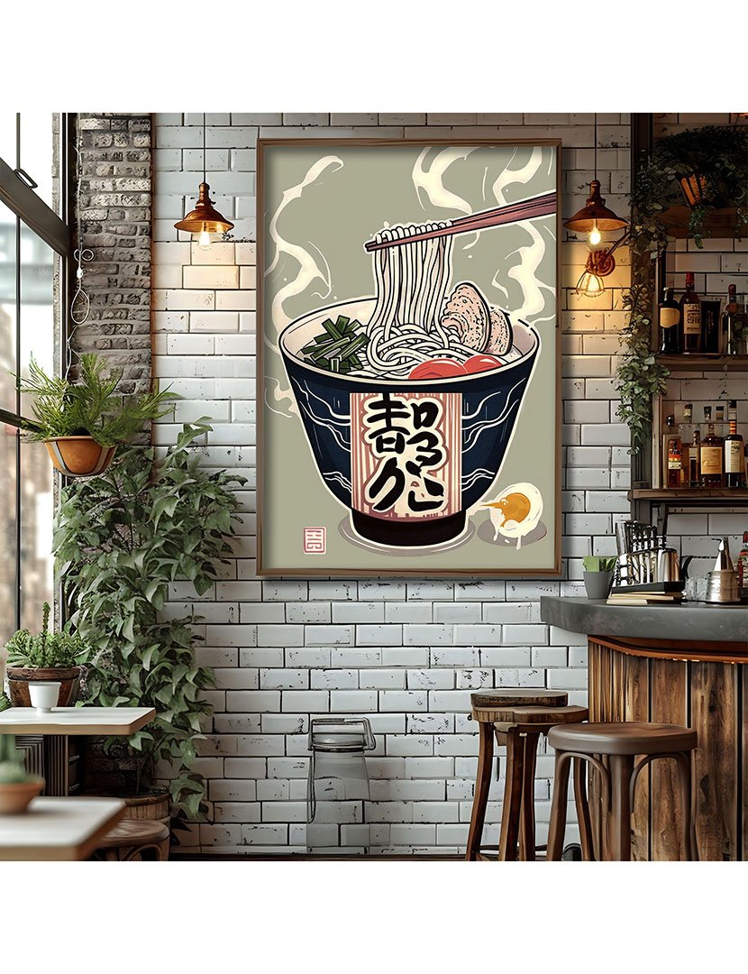 Quadro MDF Emoldurado Ramen 2