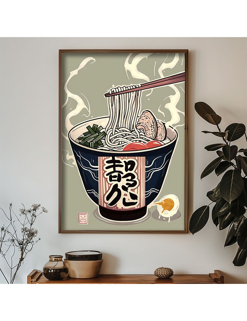 Quadro MDF Emoldurado Ramen 2