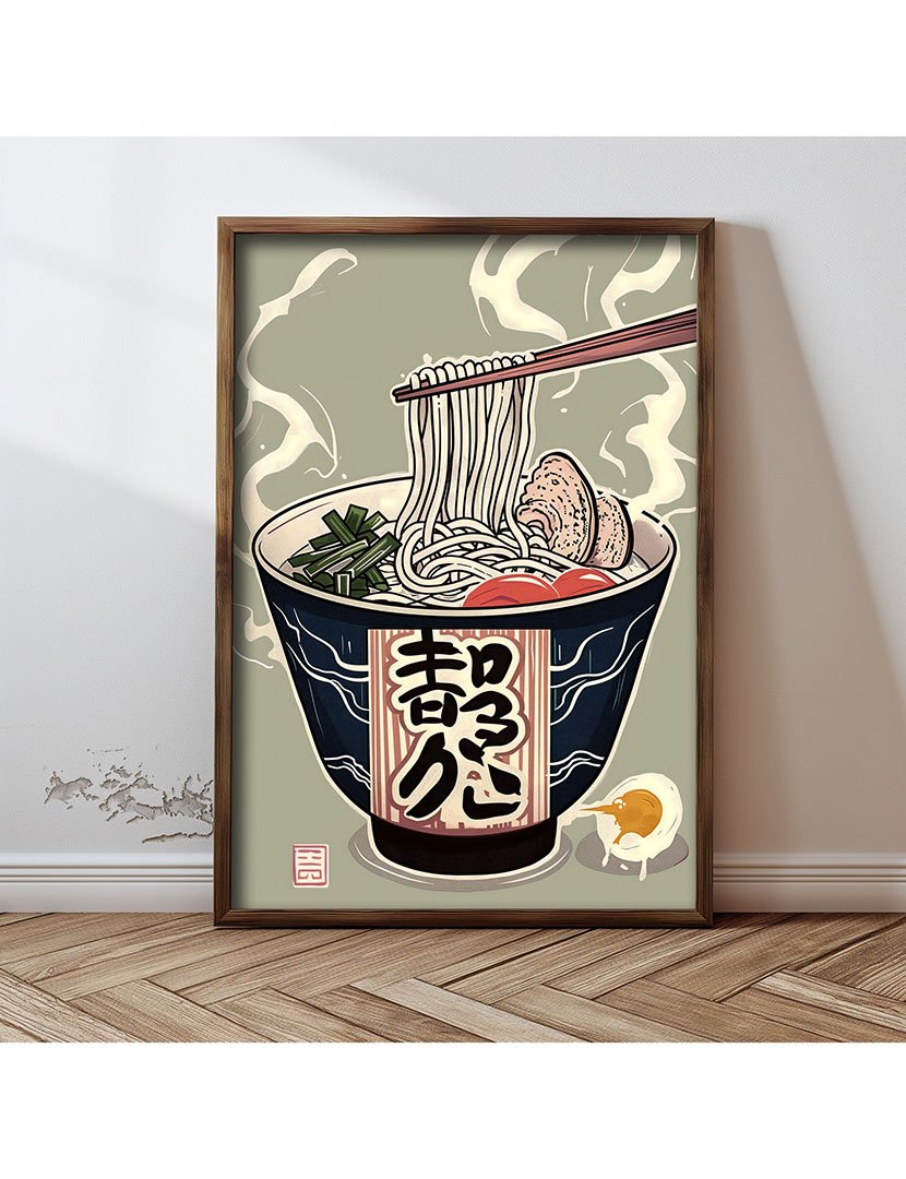 Quadro MDF Emoldurado Ramen 2