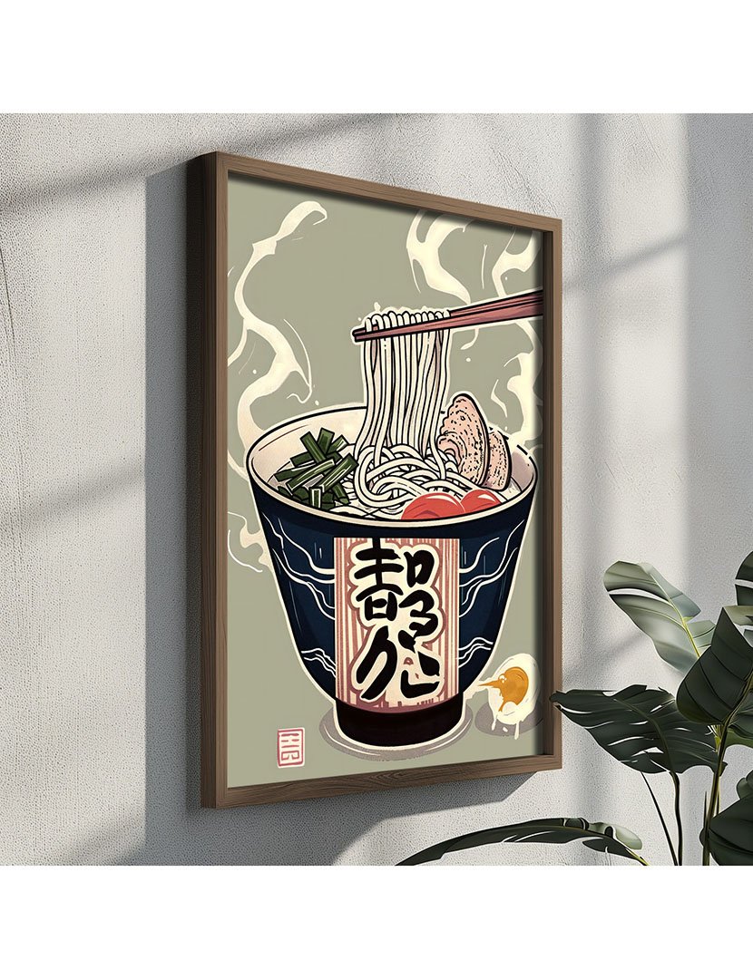 Quadro MDF Emoldurado Ramen 2