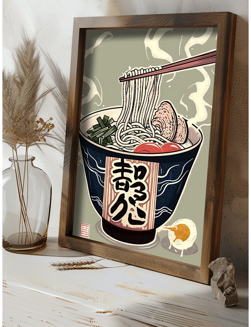 Quadro MDF Emoldurado Ramen 2
