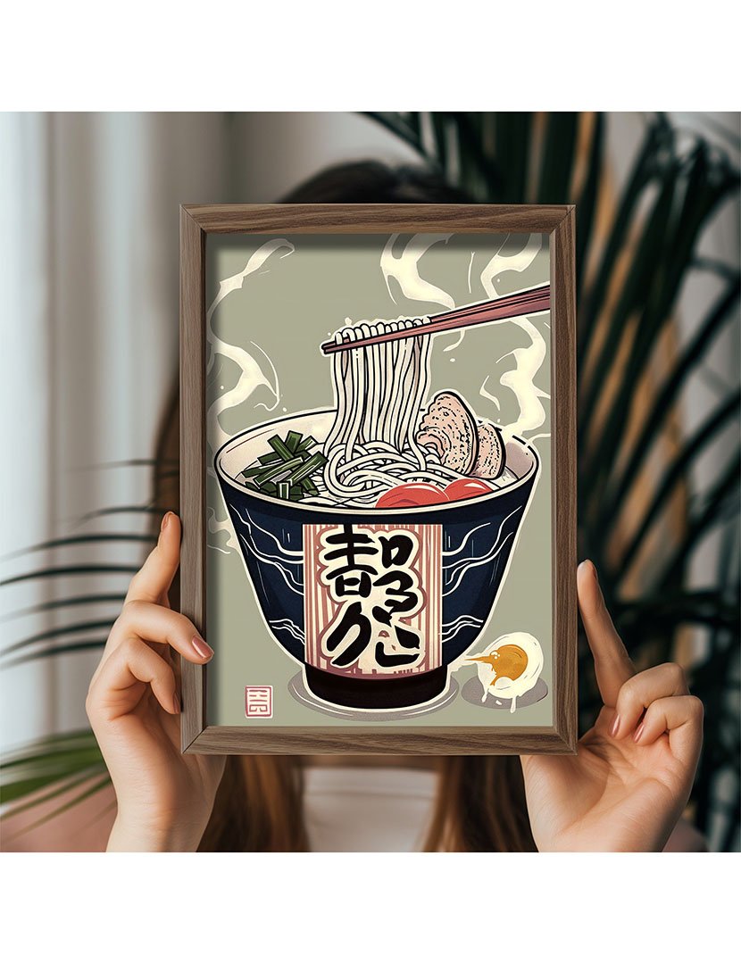 Quadro MDF Emoldurado Ramen 2