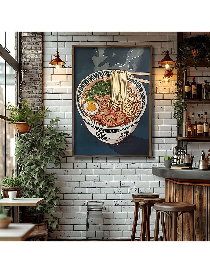 Quadro MDF Emoldurado Ramen 3