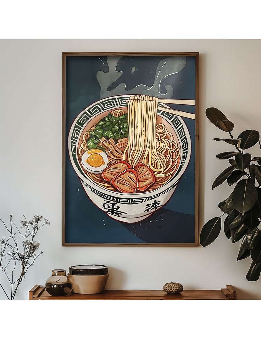 Quadro MDF Emoldurado Ramen 3