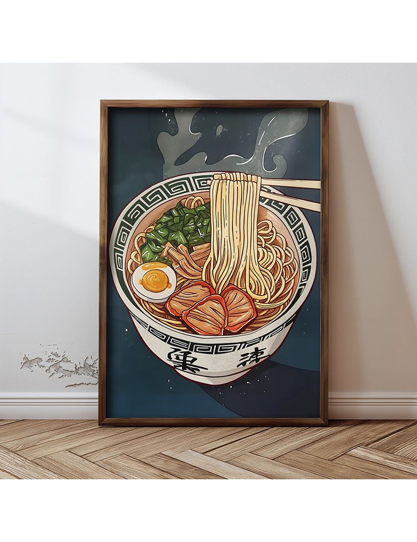 Quadro MDF Emoldurado Ramen 3