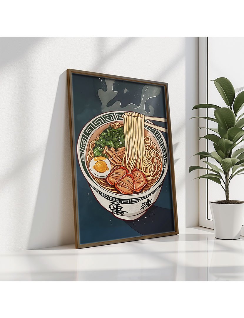 Quadro MDF Emoldurado Ramen 3
