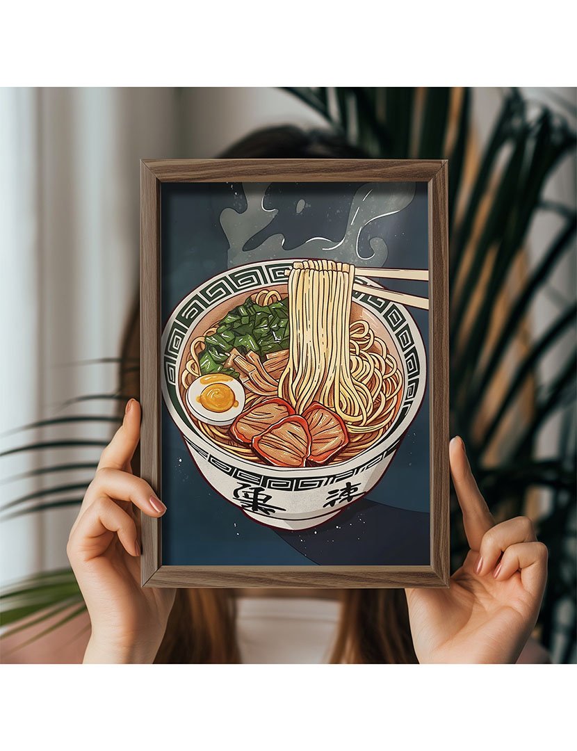 Quadro MDF Emoldurado Ramen 3