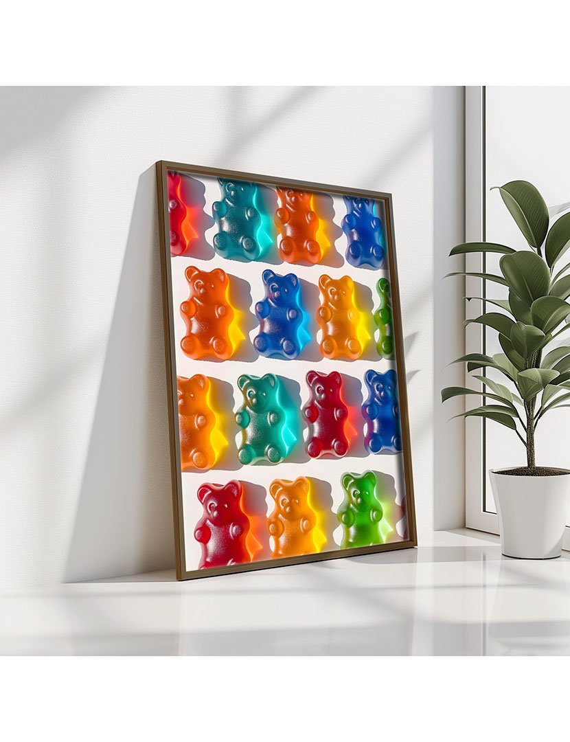 Quadro MDF Emoldurado Gummy Bears