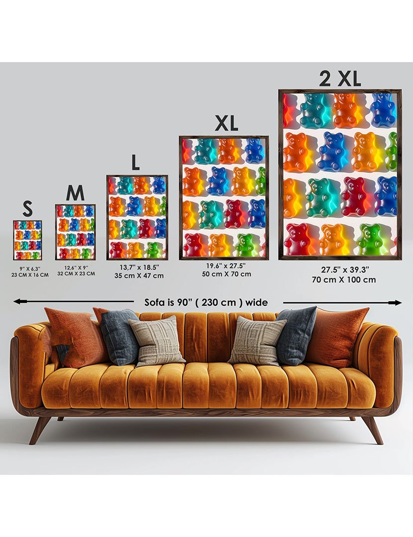Quadro MDF Emoldurado Gummy Bears