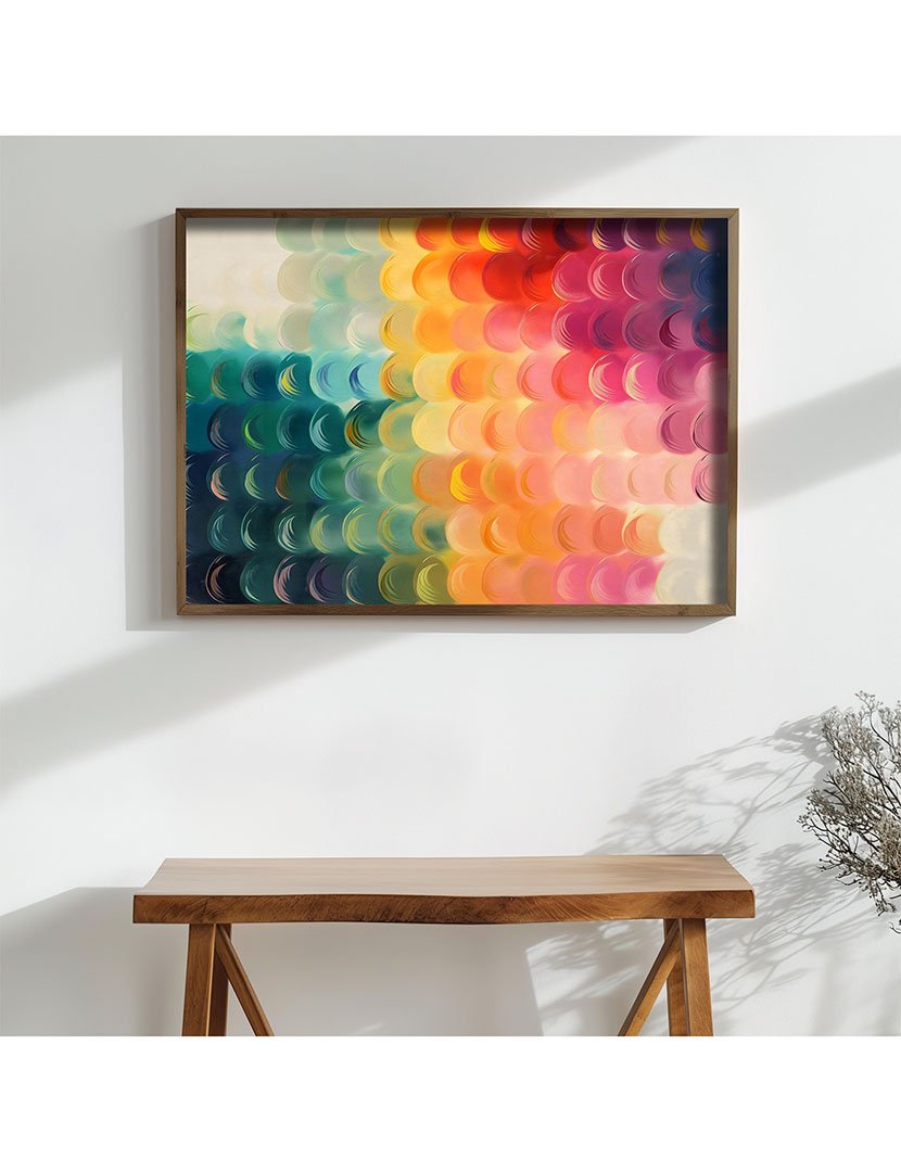 Quadro MDF Emoldurado Color Dots