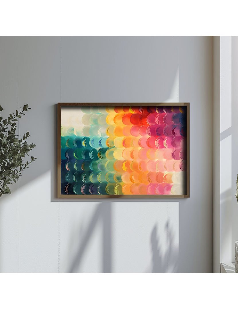 Quadro MDF Emoldurado Color Dots