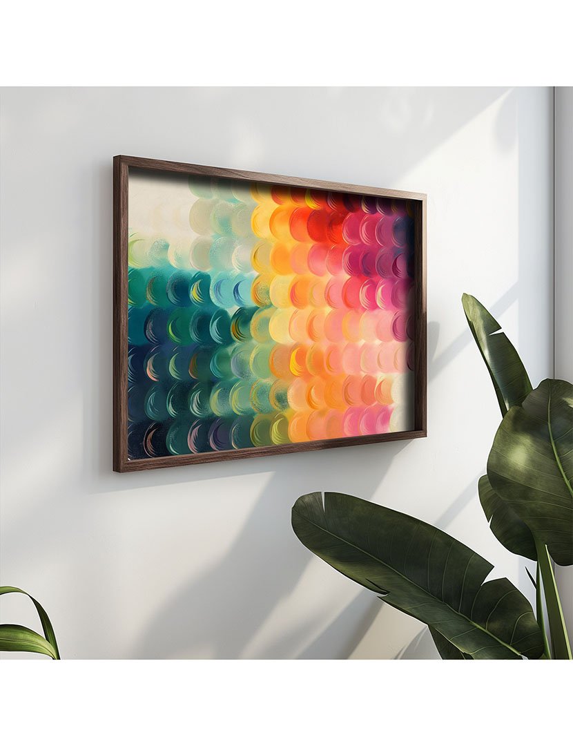 Quadro MDF Emoldurado Color Dots