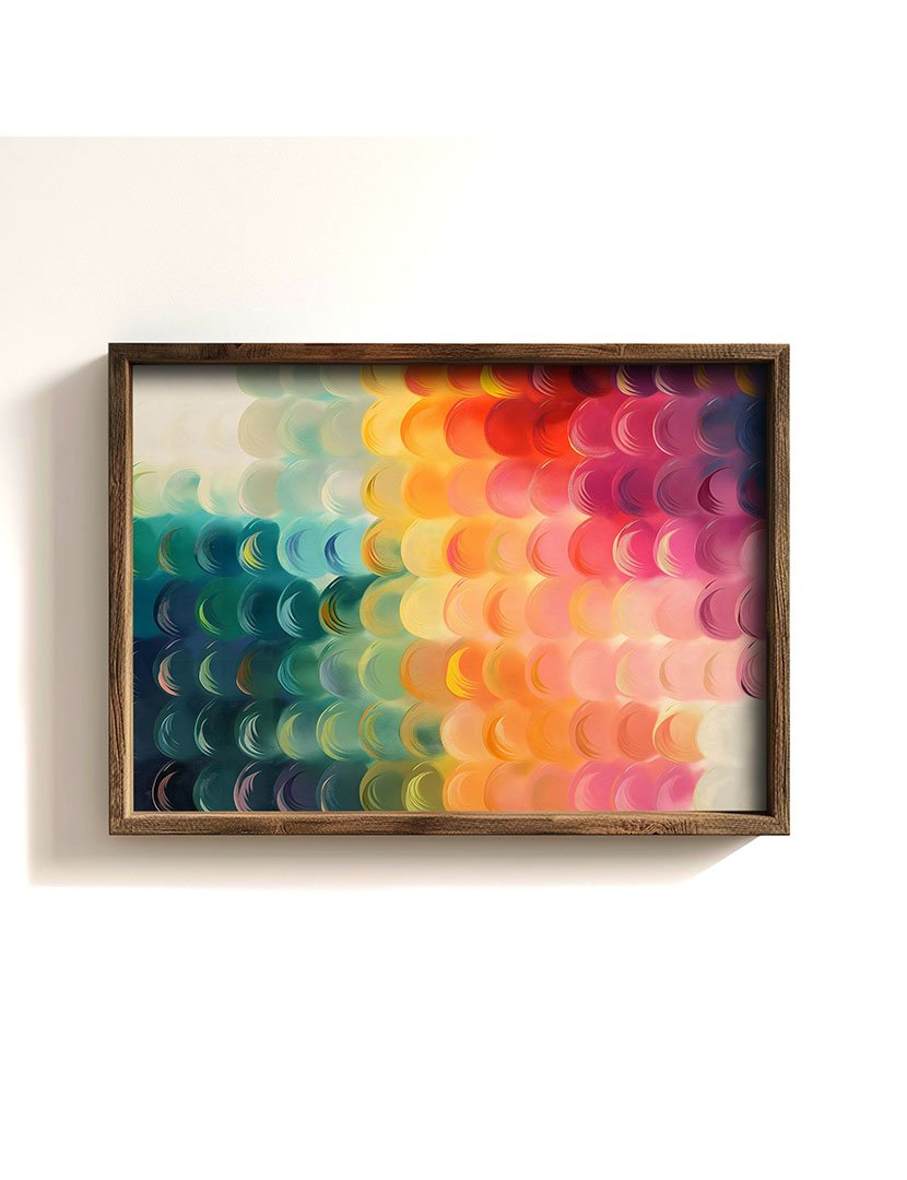 Quadro MDF Emoldurado Color Dots