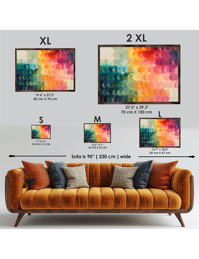 Quadro MDF Emoldurado Color Dots