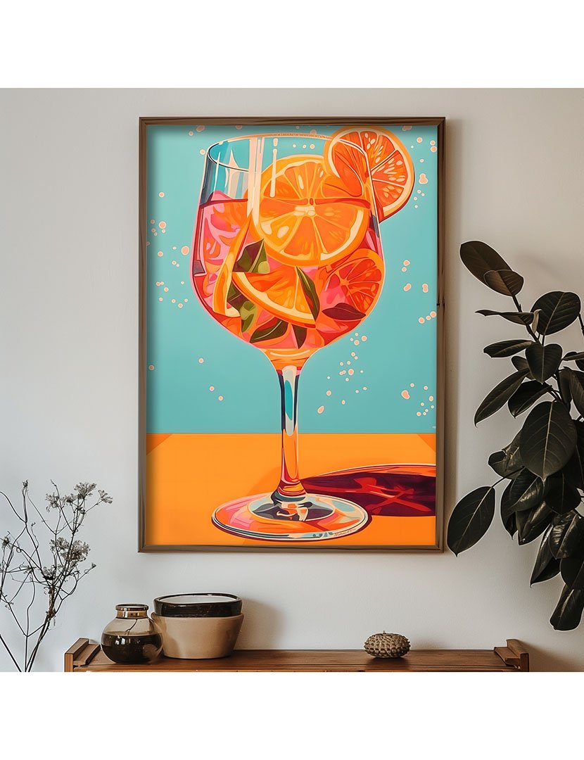 Quadro MDF Emoldurado Cocktail